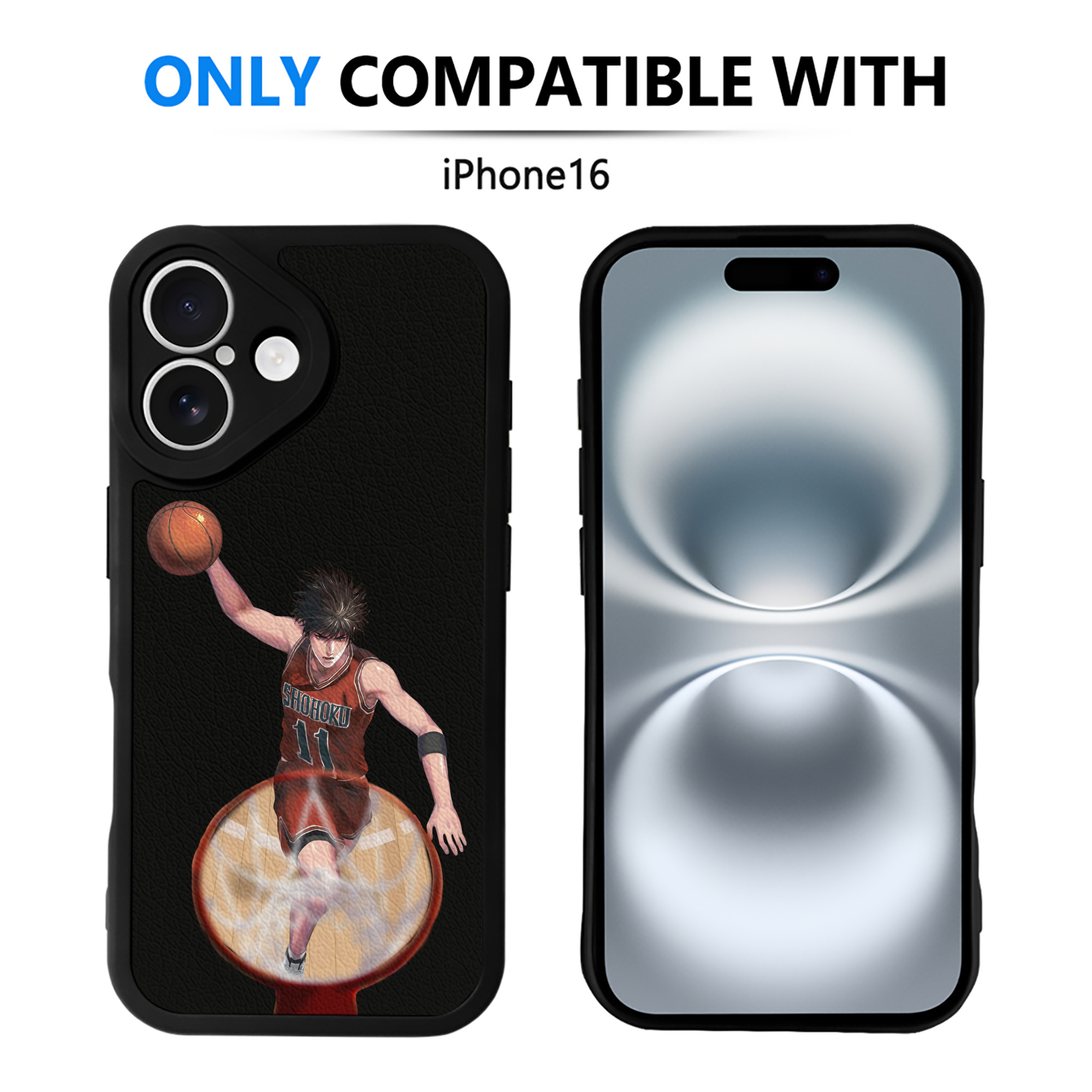 （画像用） SLAM DUNK／スラムダンク 【iPhone 16シリーズ対応】シリコンスマホケース（レザー調） 材質：シリコン